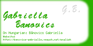 gabriella banovics business card