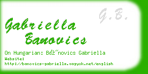 gabriella banovics business card